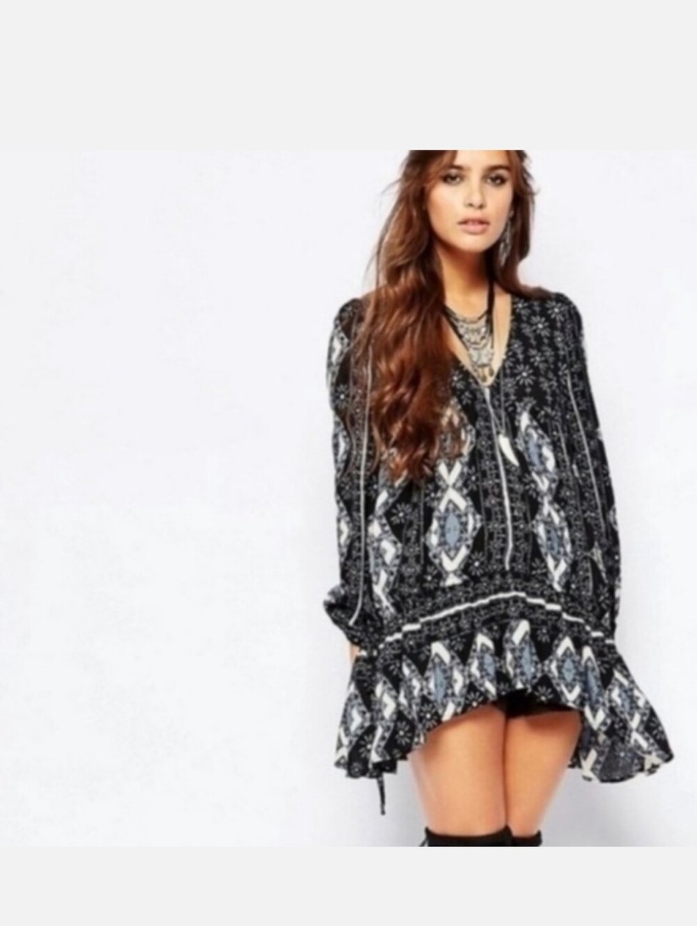 Down By The Bay Tunic Dress In Navy